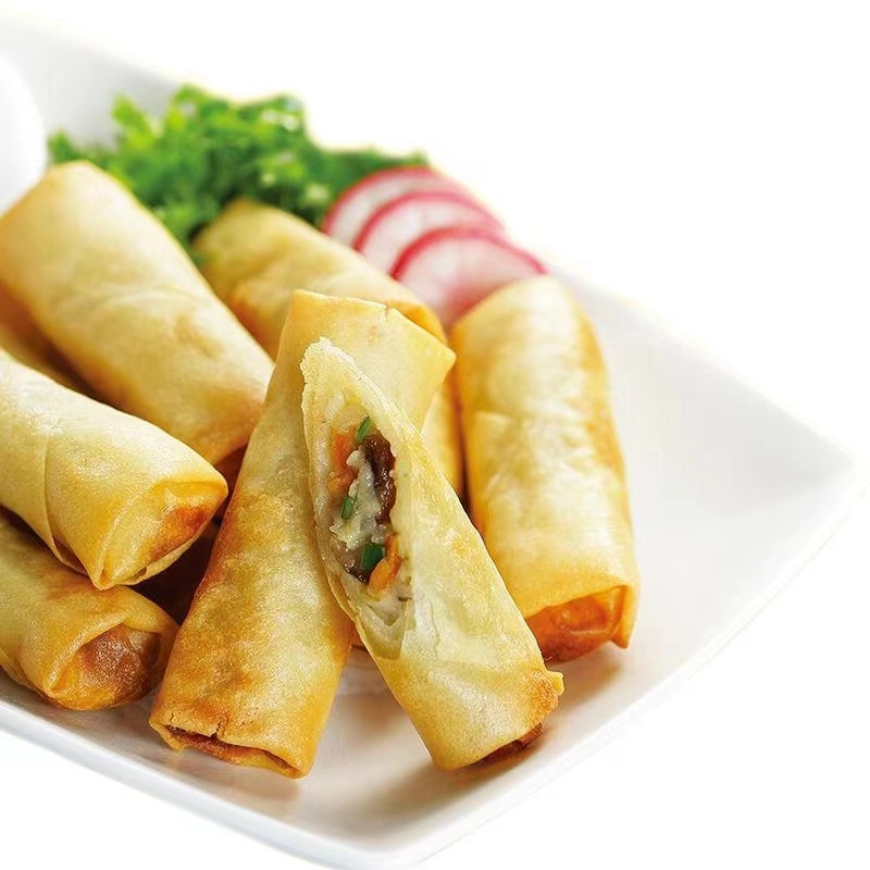 Fried Spring Rolls with Vegetarian Filling Are Fresh, Crispy, Nutritious and Delicious Quick-Frozen Semi-Finished