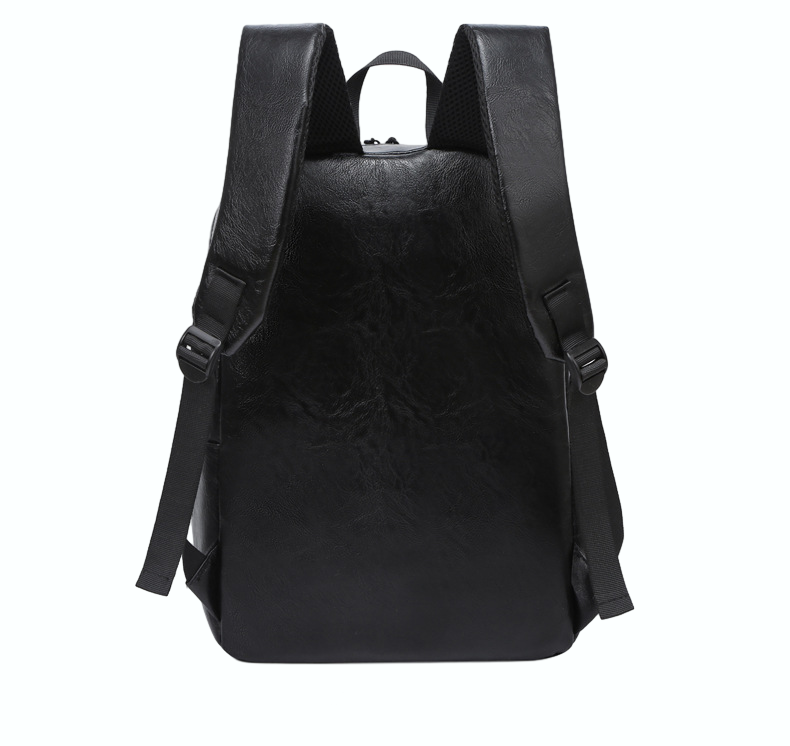 Fashionable Men's Backpack for Sports and School, PU Leather Computer Bag