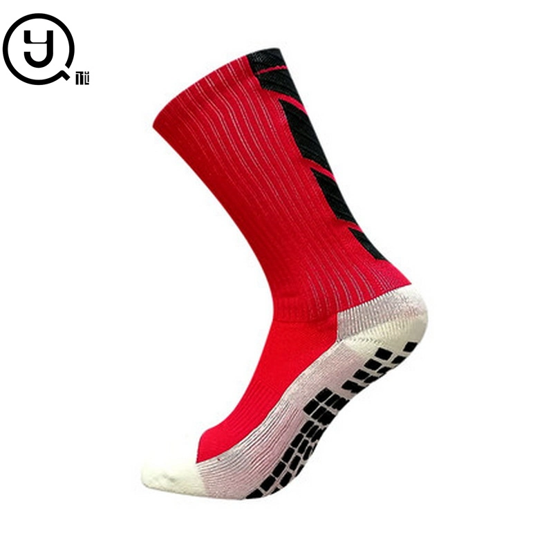 New Design Polyester/Cotton Custom Non Slip Football Socks / Custom Logo Soccer Socks