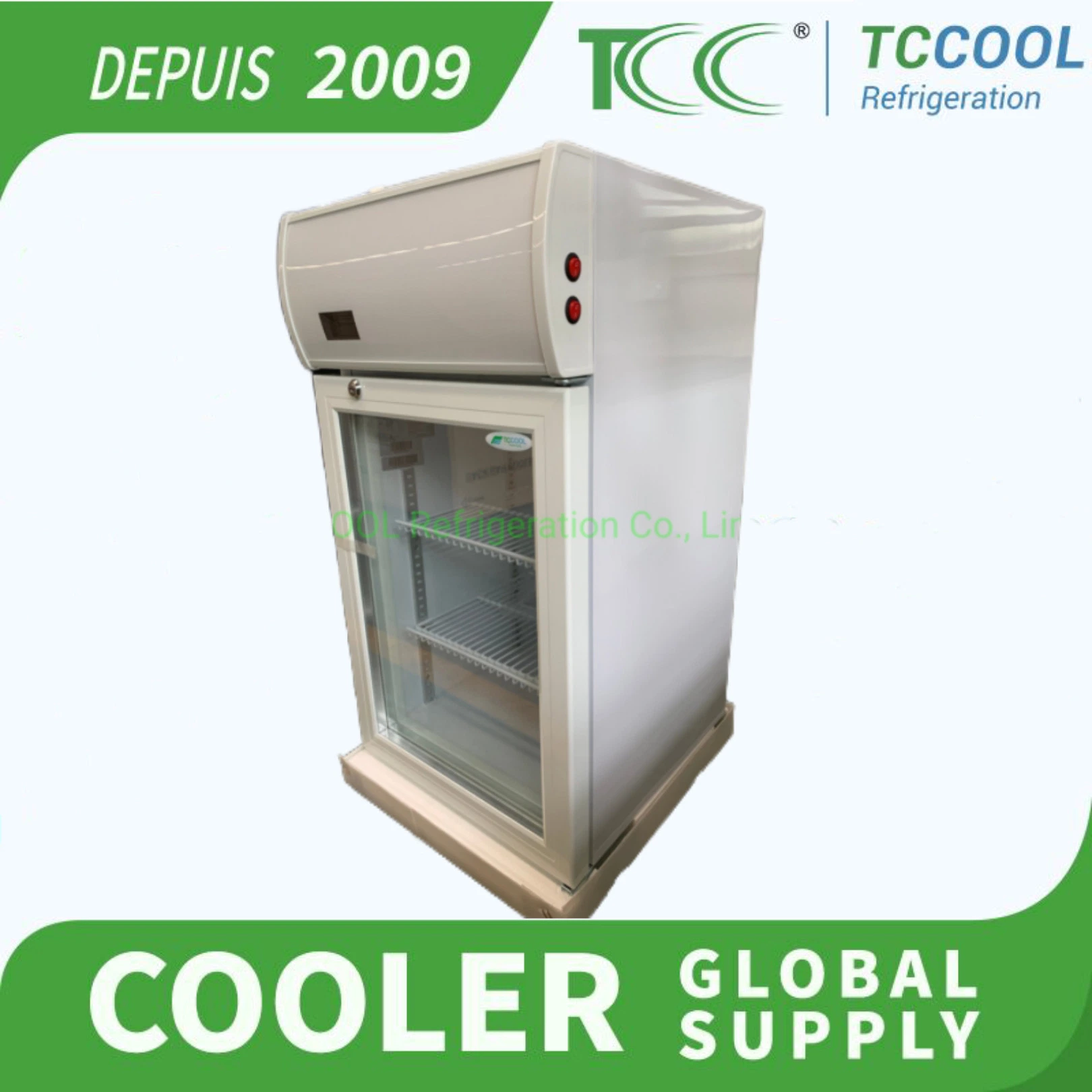 Refrigerador comercial de sobremesa sub-Zero con pantalla de temperatura LED grande