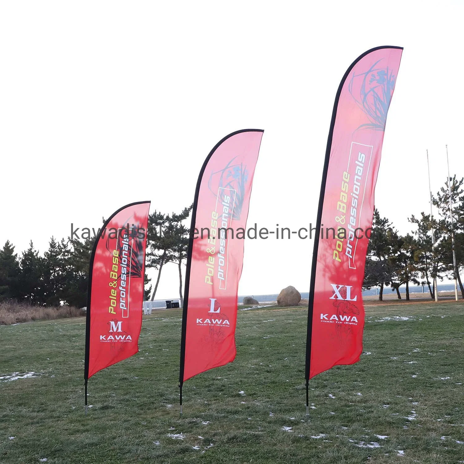 5m Werbung Strand Banner und Flying Wind Flags Display