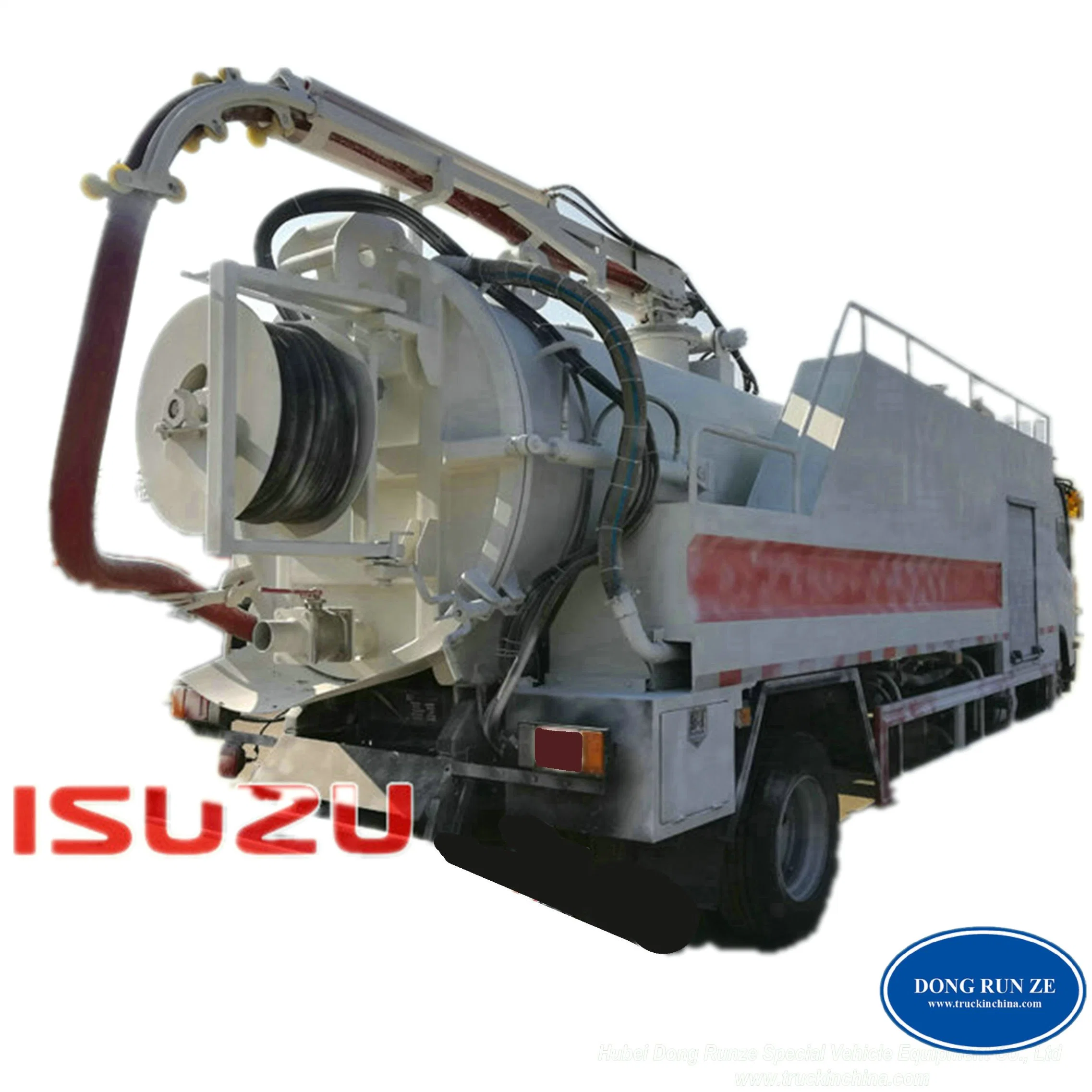 Customizing Suzu Combine Vacuum Jetting-Flushing Truck 700p Combination Vacuum and Drain Cleaner (Clean Water Tank 3m3; Sewage Tank 5.5m3)