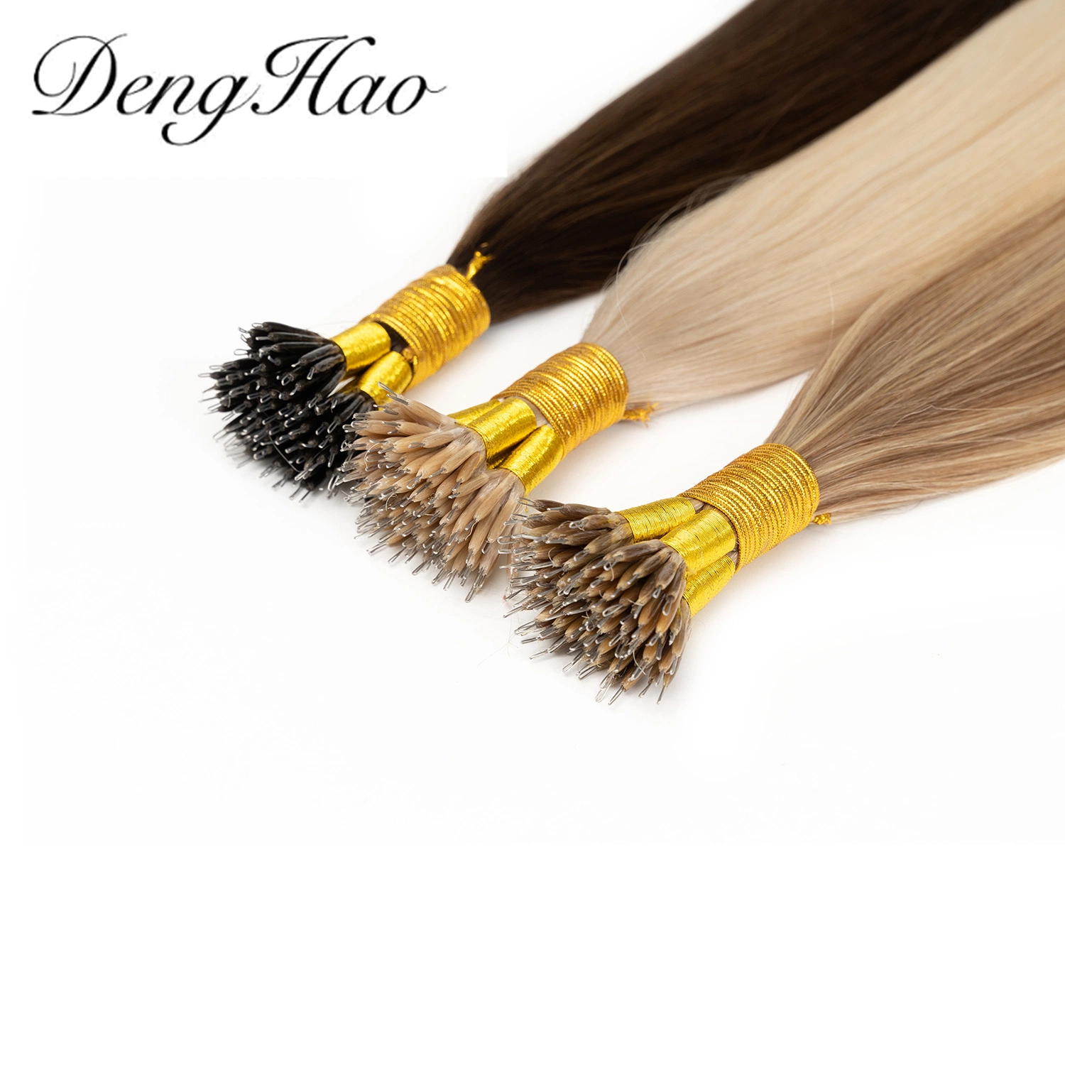 Nano Ring Hair Extensions 100% réelle Remy Cheveux humains de qualité supérieure