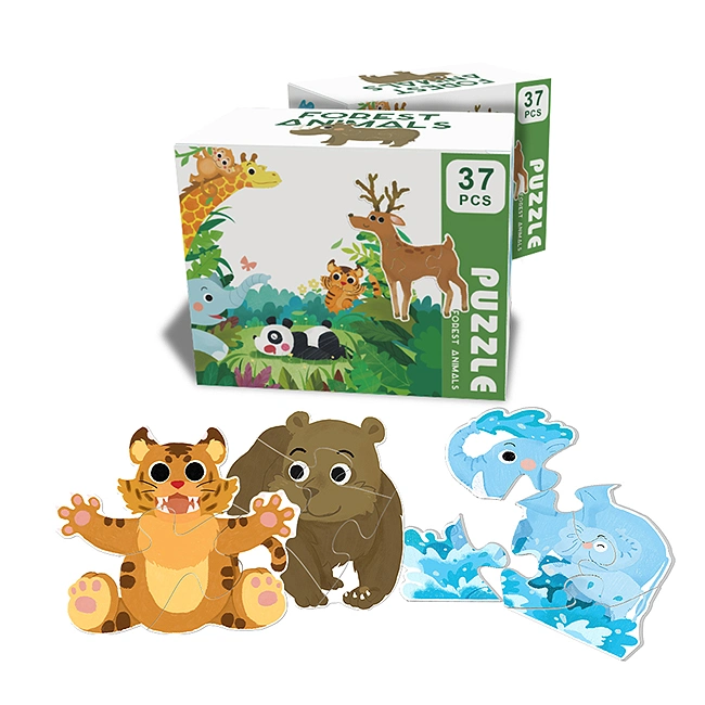 Puzzle de rompecabezas con forma de animales personalizado para niños