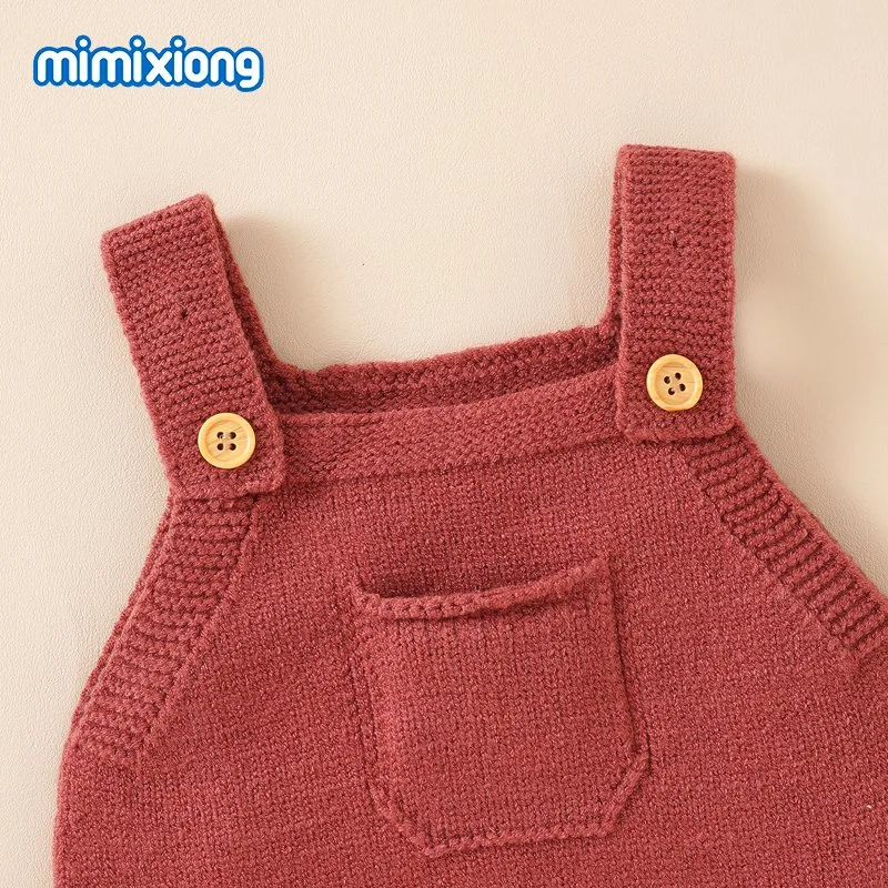 Hot Sale Summer Good Price Baby Knitted Rompers Sleeveless Toddlers Infants Clothes with Pocket Clothes One Line Molding