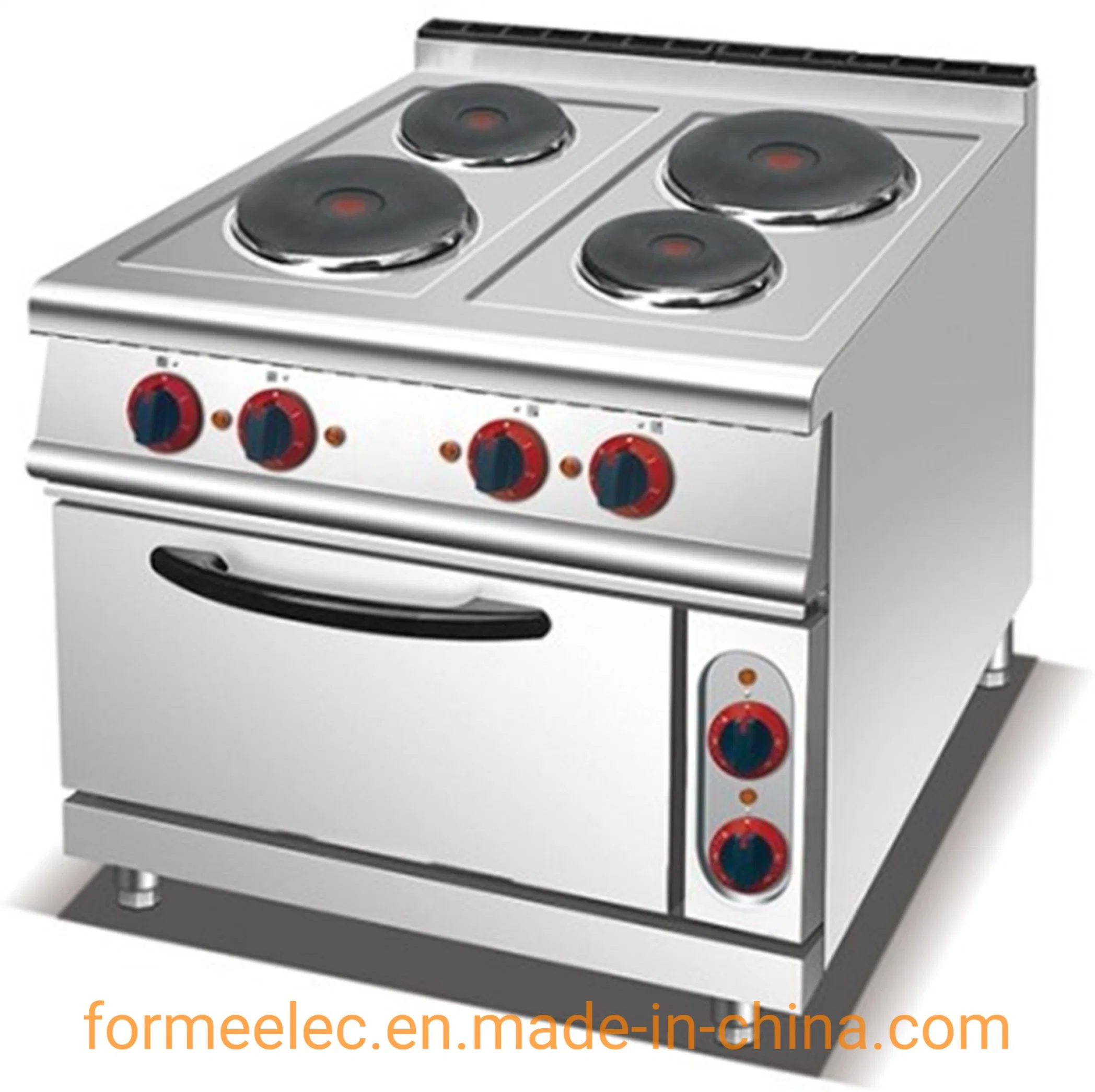 Western Kitchen Equipment Combination Oven Electric Range with 2-Hot Plate & Cabinet