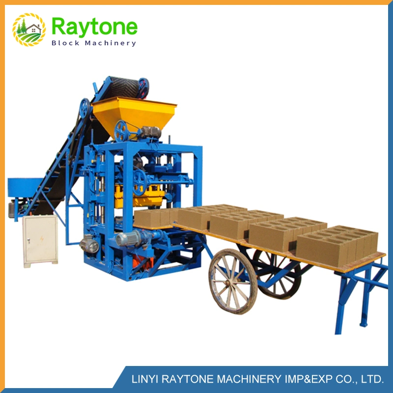 Qt4-24 Semiautomatic Cement Paver Solid Hollow Brick Concrete Block Making Machine Price