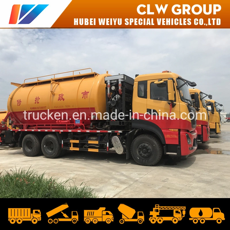 Heavy Duty Dongfeng Tianlong 6X4 16cbm High Pressure Jetting Sewer Cleaning Vacuum Sewage Suction Trucks