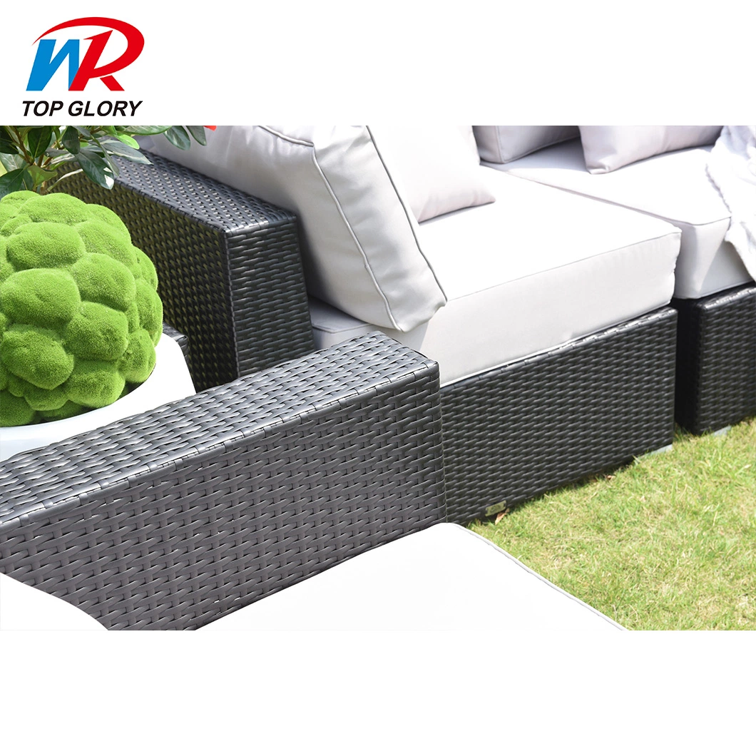 China Luxus Modernes Design Garten Sofa Set Eisen Rattan Outdoor Möbel