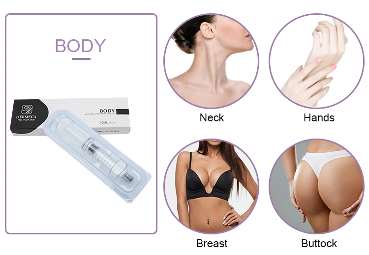 Factory Supply Sodium Hyaluronate Gel Injectable Ha Body Filler Hyaluronic Acid Filler for Buttock Breast Penis Injection 10ml