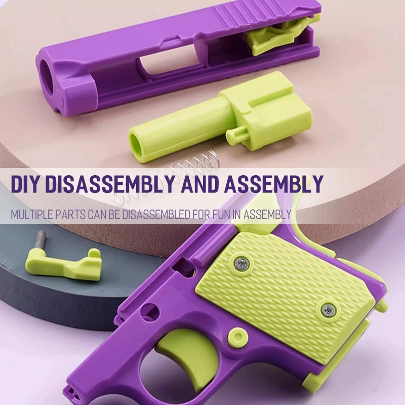 2023 Tiktok Nouvelle Tendance de Produit Jouet de Décompression 3D Impression Mini Pistolet 1911 Amusant Fidget Jouet de Gravité en Forme de Radis 3D pour Enfants.