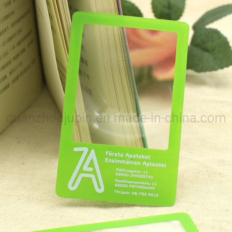 OEM PVC 3X Ultrathin Credit Card Magnifier for Reading