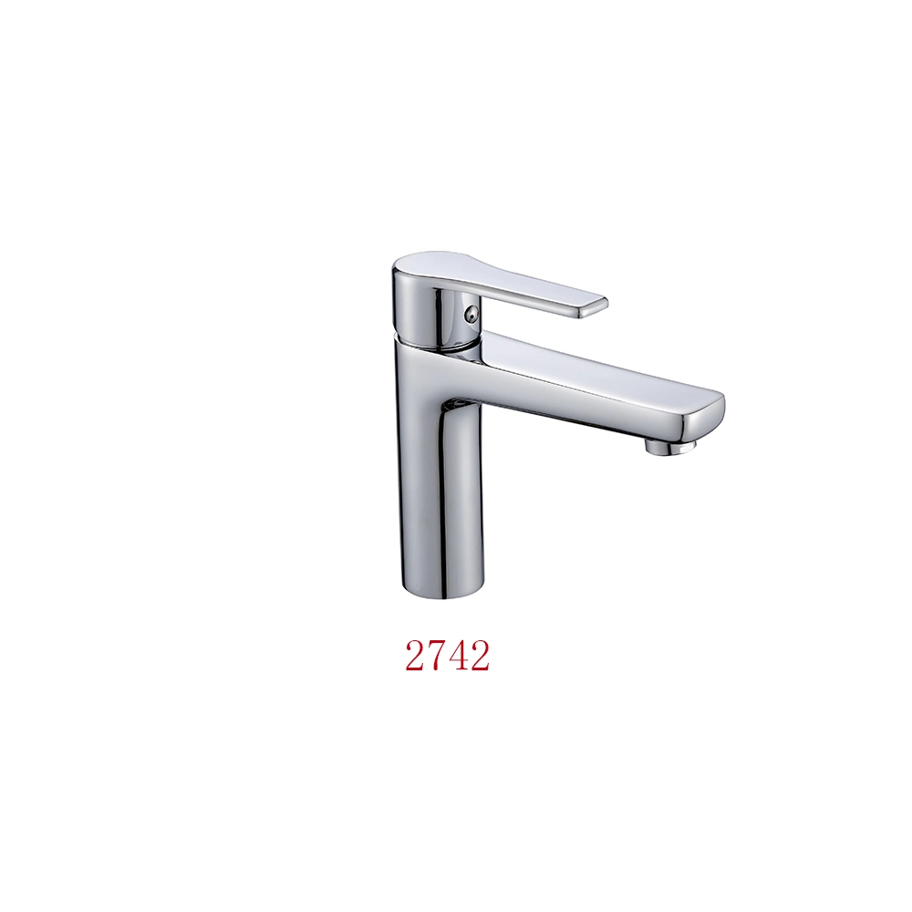 Factory Wholesale/Supplier Chromed Single Handle Brass Sink Kitchen Faucet Bathroom Faucet