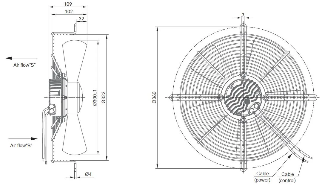 Fabrik meistverkaufte HLK-System Wasser Spray Axial Fan Tube Axiallüfter Gebläse 12V Rohr Axiallüfter