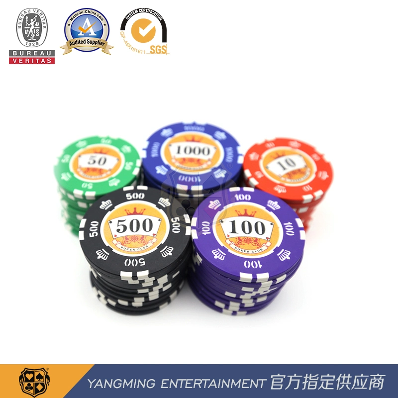 760 piezas de arcilla del conjunto de chips de Póker personalizado diseño de chip usado en Casino Club Ym-Sghg003