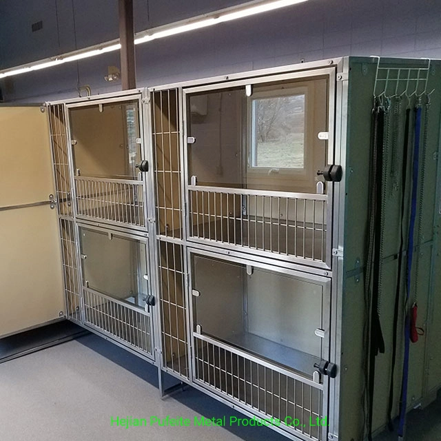 Customized Enclosed Animal Cage Full View Stainless Steel Dog Boarding Kennel