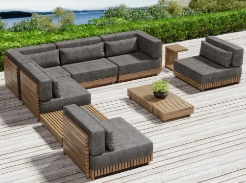 Moderne Garten Patio Gartenmöbel Massivholzsofa Teak Set