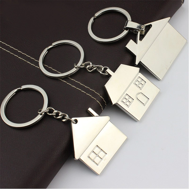 Promotional Gifts Wholesale/Supplier Metal Keychain House Shape Keychain Custom Logo Keyring Enamel Keyring