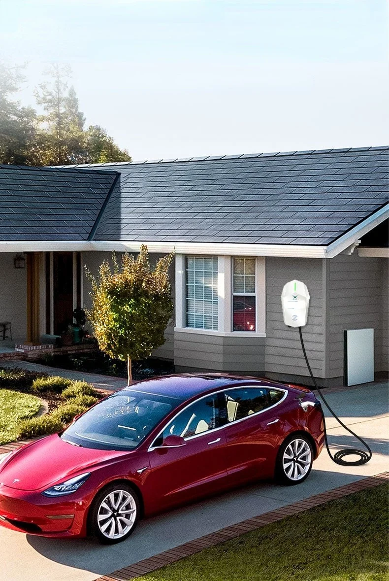 7kW AC EV-Ladegerät mit 4,3-Bildschirm Standmontage, tragbar integriert EV-Ladegerät