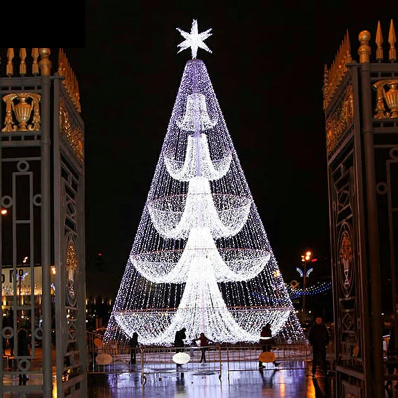 Luz de motivo de árbol de cono de Navidad personalizada con luces LED de cuerda