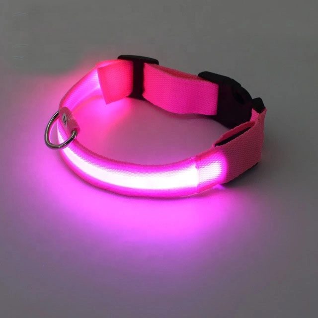 Pet LED Dog Collar Light up Dog Collar USB Charging LED Nylon Dog Collar Pet Products