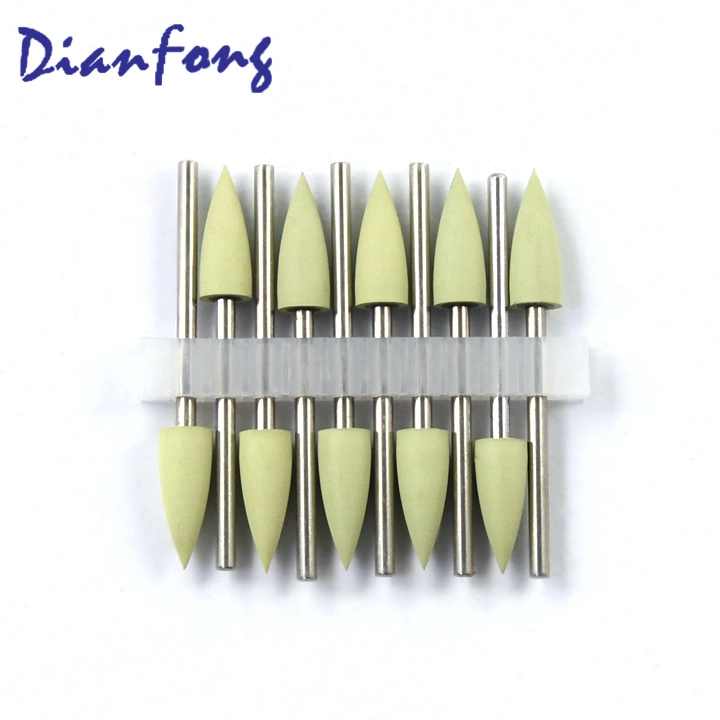 R209f (ISO 658 104 243 514 060) 6mm Yellow Fine Grit Dental Laboratory Products Dental Lab Polishing Burr