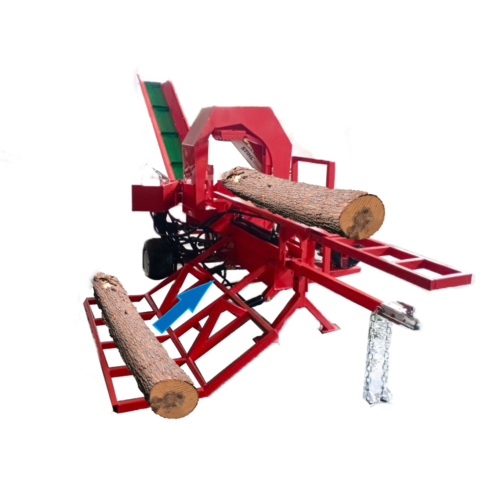 Hydraulic Automatic Log Splitter with Lifter Table Forestry Machinery Log Splitter Wood Chipper Firewood Processor