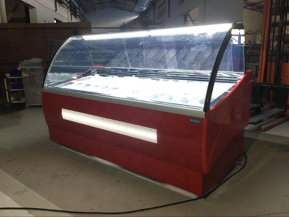 Top Quality Low Temperature Commercial Mini Gelato Freezer Italian Ice Cream Display Cabinet