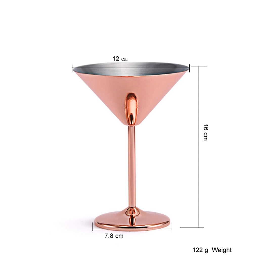 High quality/High cost performance  Stainless Steel 240ml 8oz High Heel Martini Cocktail Barware Cups