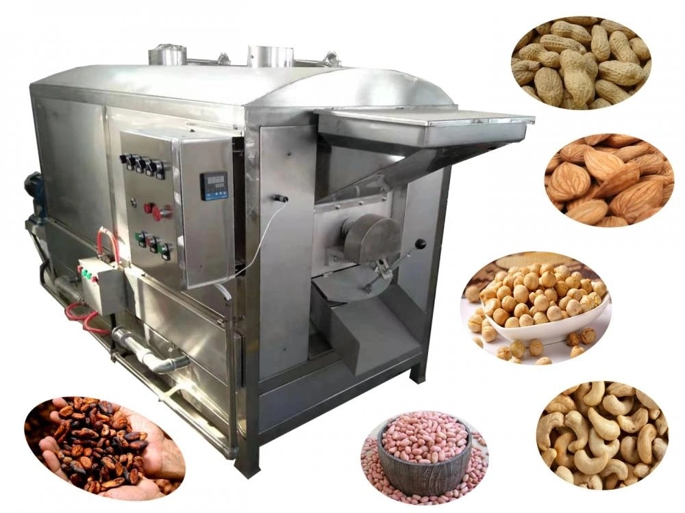 Commercial Stainless Steel Gas Electric Nut Roaster Machine