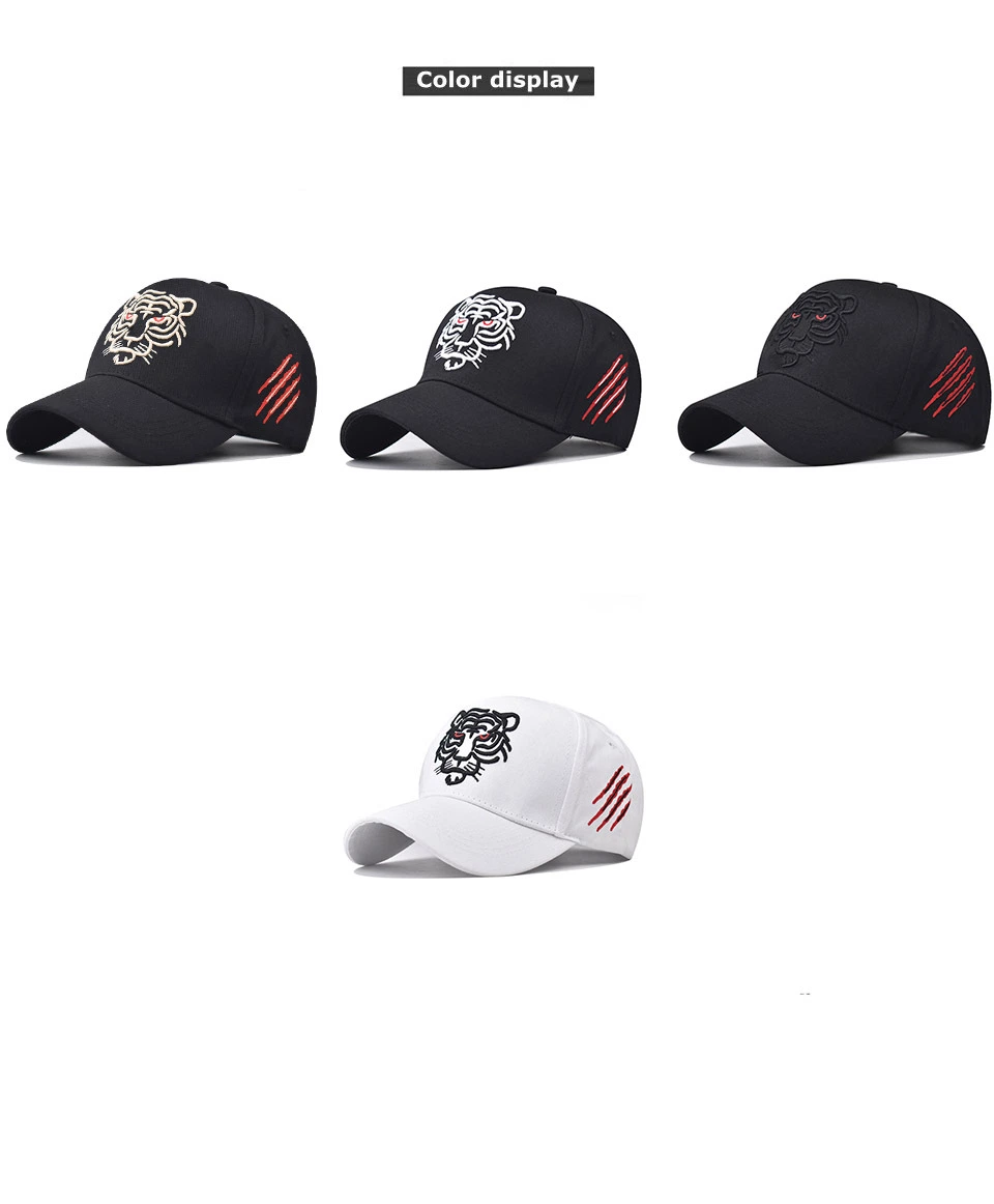 Tiger Embroidery 5 Pabel Baseball Cap Fashion Cap Summer Cap Cotton Twill with 3D Embroidery Good Quality Promotion