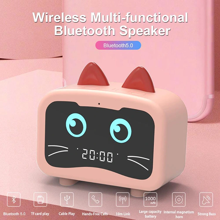 TW M1 Cute Dragon Cat Bluetooth-Lautsprecher digitaler Wecker Mit TF-Kartenmodus