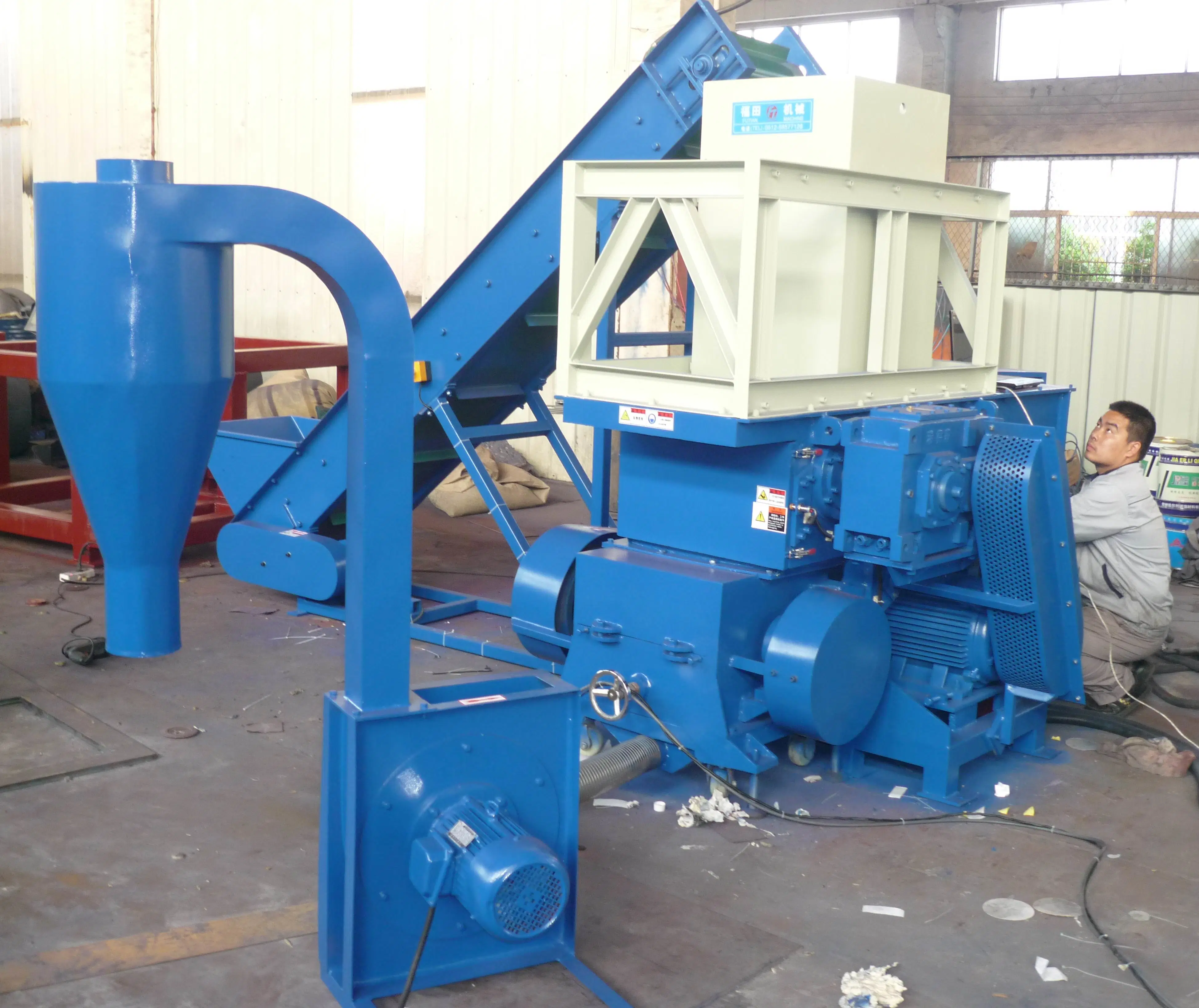 Industrial Double Shaft Scrap Metal Shredder for Recycling Waste Car/Metal Drum