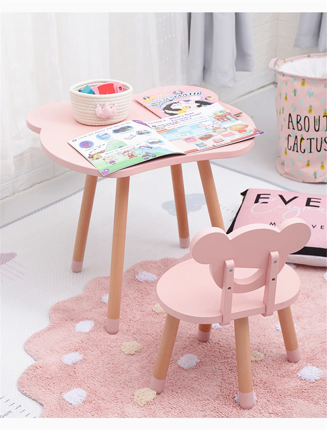 Petit Ours à la maternelle Kids Table et chaise en bois Meubles de définir ensemble les enfants