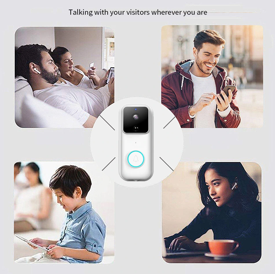 1080P Full HD Wireless Intercom Night Vision Cloud Storage WiFi Security Camera Smart Video Door Chime Doorbell