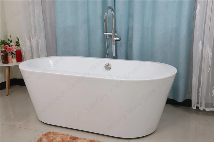 Greengoods Sanitary Ware Wholesale/Supplier Freestanding Acrylic Oval Badkar Baths