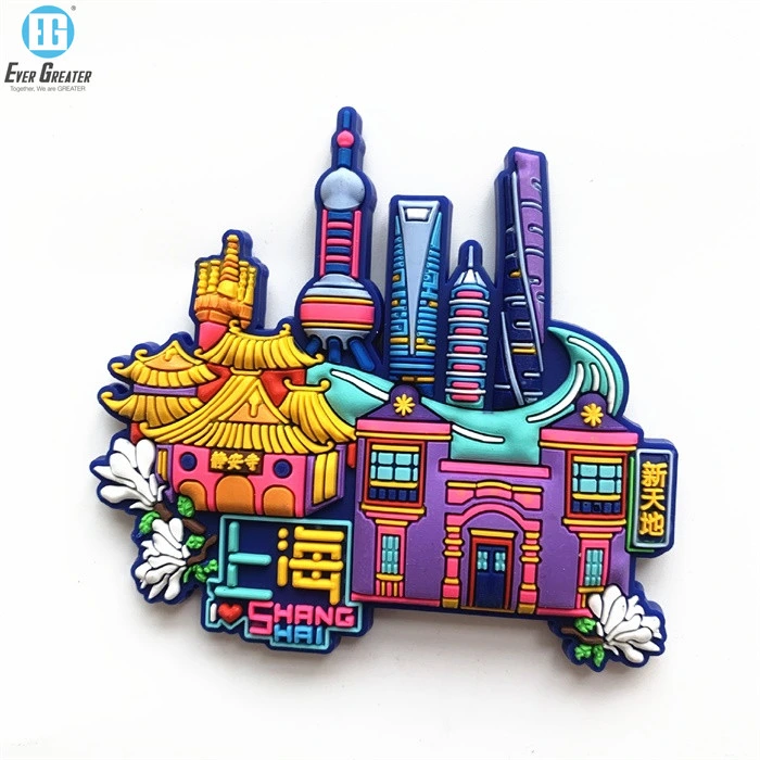 Premium Soft PVC Tourism Souvenirs Refrigerator Magnets Rubber 3D Fridge Magnet