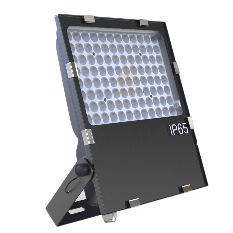 100W IP65 Outdoor Square Garden Park Area Tunnel Tennis Court Flood Lighting LED with Lens 5 Years Warranty