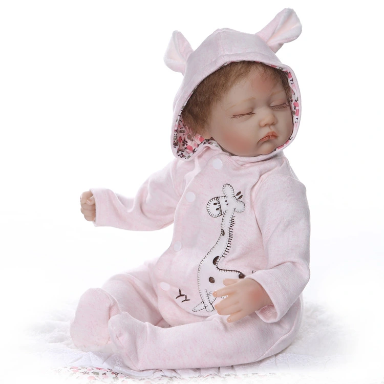 Lifelike Reborn Baby Girl Doll Soft Silicone Sleeping Baby Realistic Looking Newborn Doll Toddler Kid Birthday and Xmas Gift Bonecas Reborn