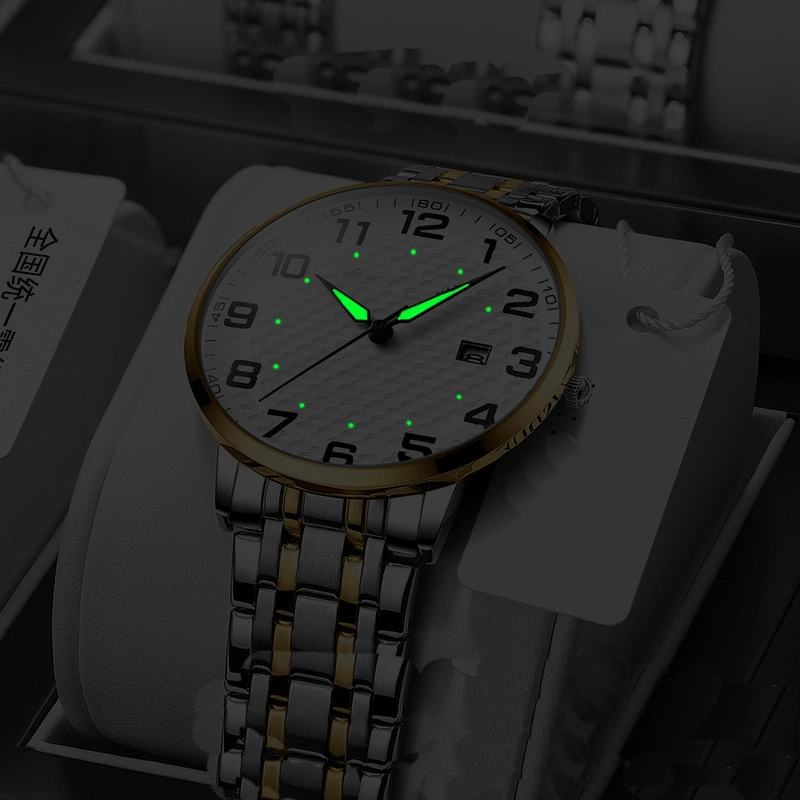 Newest Simple Calendar Quartz Watch Luminous Watches Women Men Quartz