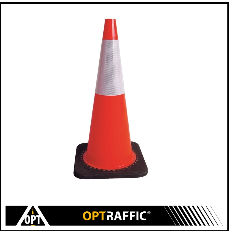 Australian Orange Colored Heavy PVC Road Safety Traffic Reflective Safety Cones