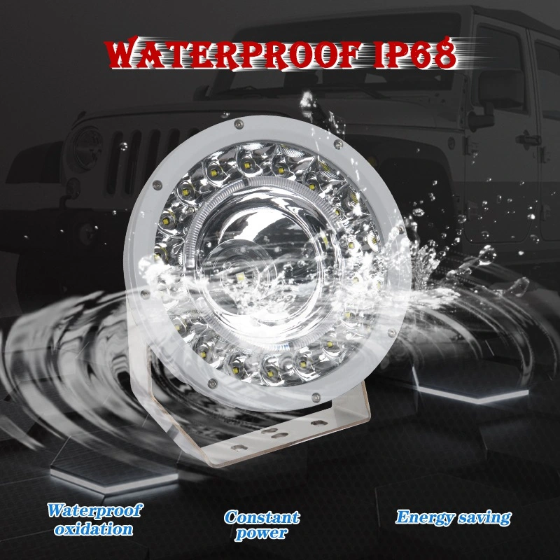 12V/24V 9'' 142W Round shockproof Off Road Driving Lights Barco Iluminação para o Jeep do pick-up do camião