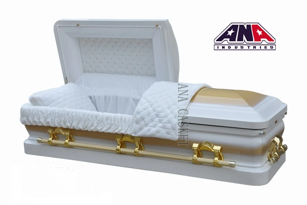 Ana chinois Fournitures Funéraires American Style Coffin solide coffret en bronze