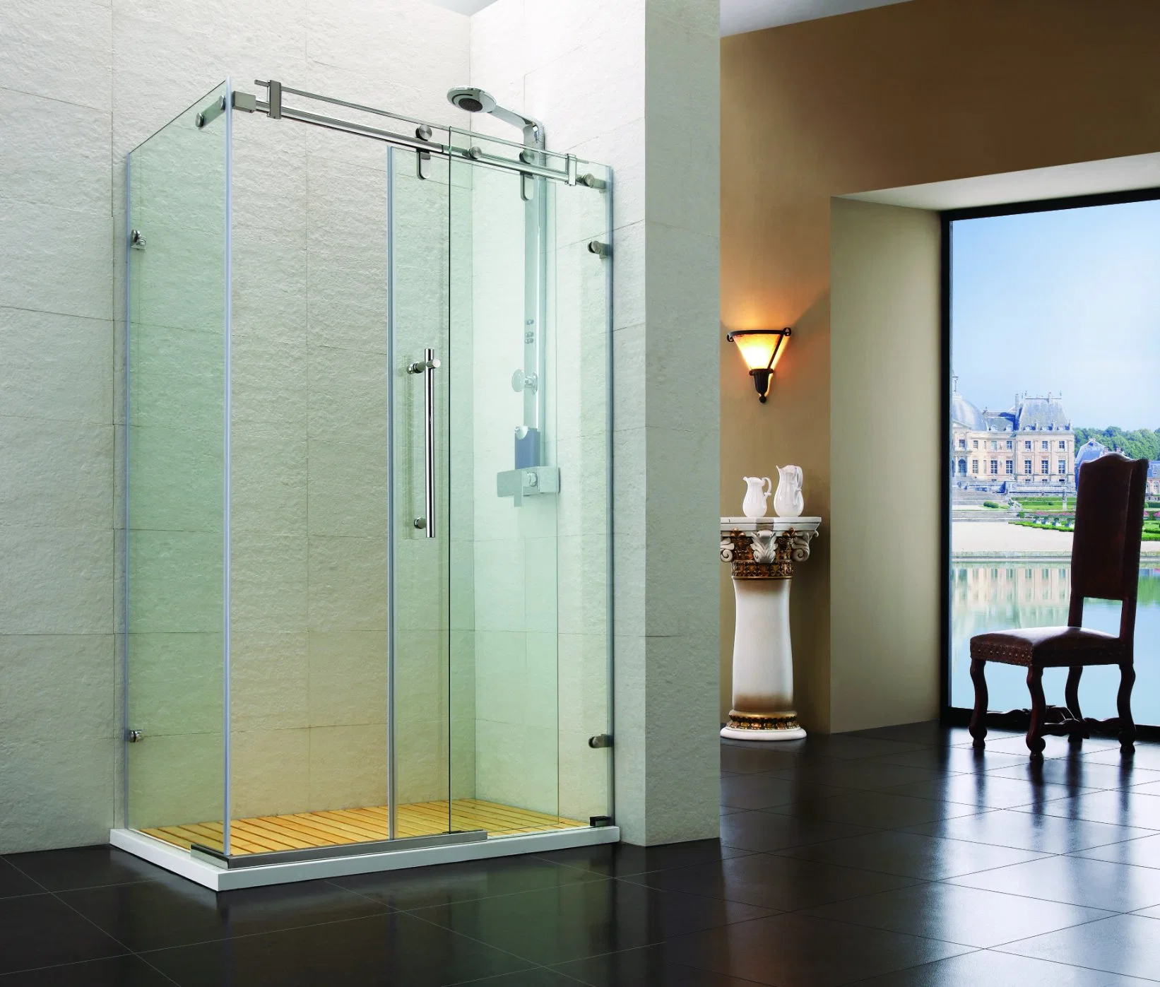 Factory Direct-Sale High-Quality Sliding Shower Enclosure Fixed Panel Standoff Fittings