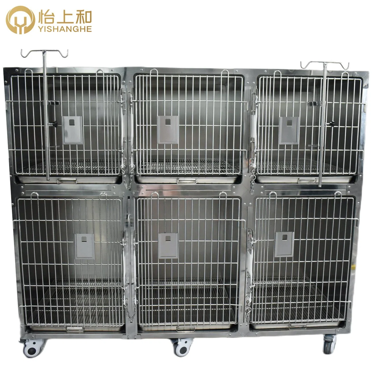 Pet Stainless Steel Metal Toilet Dog Cages Veterinary Display Cage Pet Product