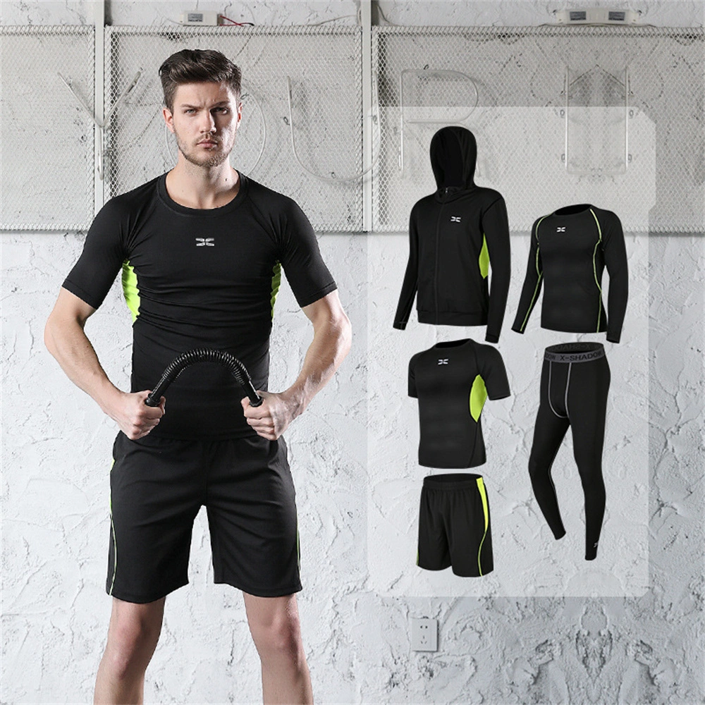 Dropshipping Service 5 PCS/Set hombres Tracksuit Gimnasio ropa deportiva