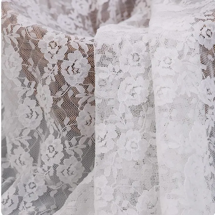 Polyester Print Digital Printing Chiffon Thread Embroidered Fabric for Lady Lace Mesh Clothing Dress Wedding