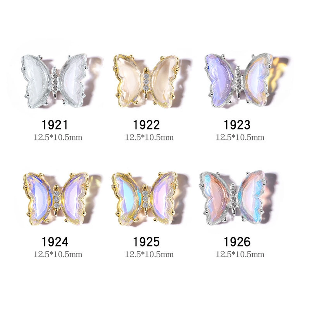 Hot Selling Nail Art Accessories Wholesale/Supplier Crystal Rhinestone Butterfly Jewelry 3D Nail Art Butterfly Jewelry Crystal Butterfly Nail Rhinestone