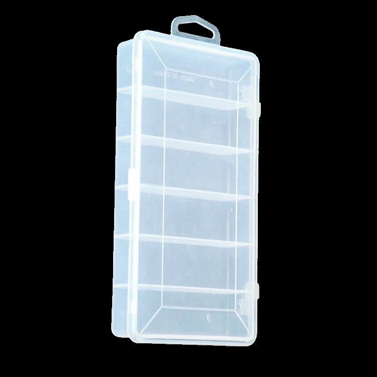 030# 6 Compartments See-Through Box Plastic Clear Container for Screws and Jewelry Fishing Tackle Box