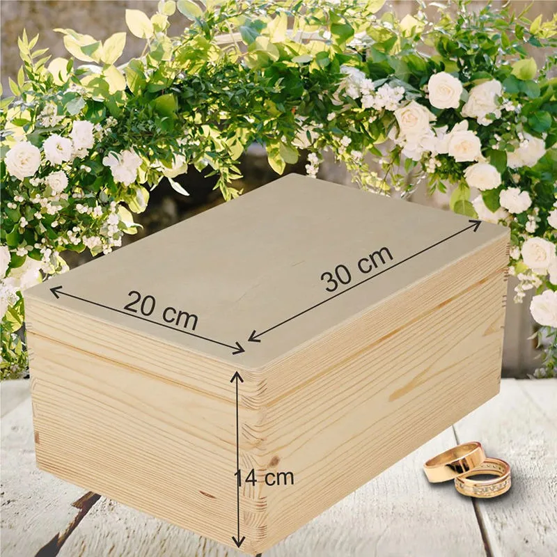 Dekorative personalisierte Keepsake Box für gravierte Hochzeitserinnerungen Geschenk Keepsake